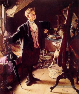 ノーマン・ロックウェル Painting - シルクハットと尻尾 1923 年 ノーマン ロックウェル